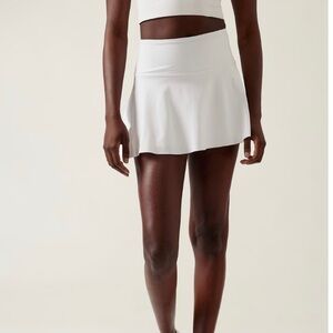 Athleta Ace High Rise Tennis Skort 13.5” White Athletic Sporty Size L NWOT